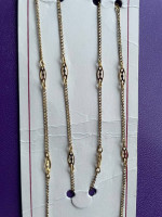 Gold Filled 12K Necklace Link Chain 18” Long w/Filigree Links