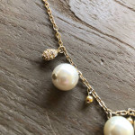 Popular! * J. Crew Goldtone/Pearl Necklace * Comes with J. Crew Bag
