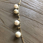Popular! * J. Crew Goldtone/Pearl Necklace * Comes with J. Crew Bag