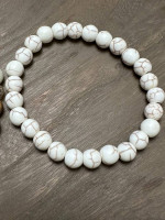 (3) pretty bead stretch bracelets - wood/bead/crystal * new
