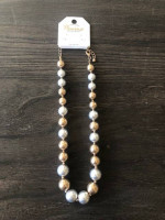 Super popular and lightweight to wear *Silver/Gold mix BEAD NECKLACE *