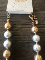 Super popular and lightweight to wear *Silver/Gold mix BEAD NECKLACE *