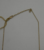 14KT YELLOW GOLD NECKLACE WITH CHARMS ELEPHANT. EYE, FLOWER , HORSESHO