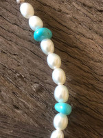 * Pearl and Turquoise Bead Bracelet* From Santa Fe