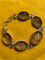 Rutilated Quartz ( pongkham) bracelet