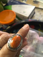 Silver ring  with stone