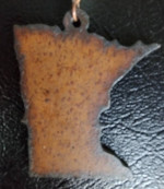 MINNESOTA leather "chain" 19" beaded NECKLACE