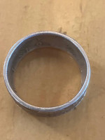 1964 90% silver half dollar made into a coin ring size 11.5
