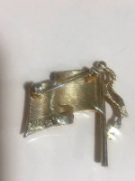Gold & Precious Stones American Flag Pendant