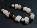 NECKLACE OF ROSE QUARTZ and OTHER BEAUTIFUL MATERIALS