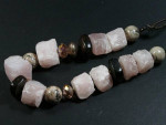 NECKLACE OF ROSE QUARTZ and OTHER BEAUTIFUL MATERIALS