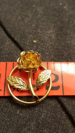 Rose with Stem Pendant by Monri