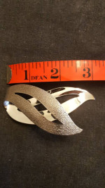 Leaf Brooch 3" with Silver Tones