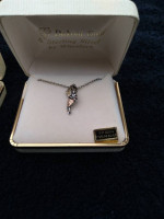 12k Gold and Sterling Necklace with Matching Earrings