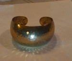 Itaor Hand Hammered Gold Plated Sterling Cuff Bracelet