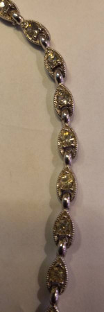 Bogoff Rhinestone HEART Necklace