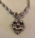 Bogoff Rhinestone HEART Necklace