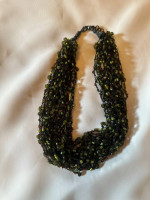 Green beaded necklace- super fun