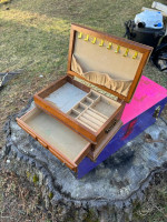 Jewelry Box W/ Marble Stone Lid