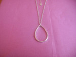 Brand New Silver Plated Pendant Necklace 32" Long