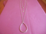 Brand New Silver Plated Pendant Necklace 32" Long