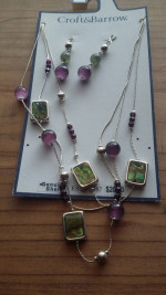 New - 2 Different Necklace with Earrings Sets