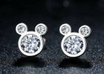 New Sterling Silver Mickey Mouse Post Earrings