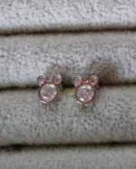 New Sterling Silver Mickey Mouse Post Earrings