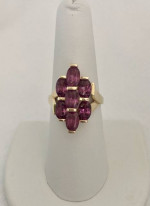 Rhodolite Purple Garnet Ring 14k 5.1 Grams Retail Price $1225