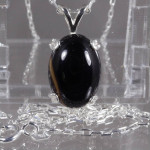 Brazilian Black / Brownish Agate in Sterling