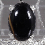 Brazilian Black / Brownish Agate in Sterling