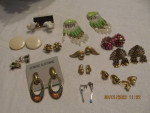13 prs clip on earrings