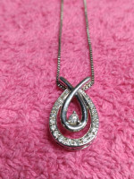 Sterling & Genuine Diamond necklace.