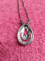 Sterling & Genuine Diamond necklace.