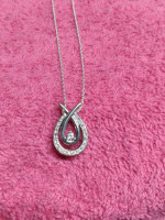 Sterling & Genuine Diamond necklace.