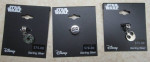 3 Star Wars Sterling Silver Charms--NEW