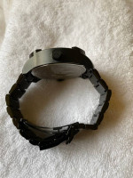 JBW G3 J6344D Diamonds Black Ion Plated Dual Time