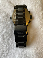 JBW G3 J6344D Diamonds Black Ion Plated Dual Time
