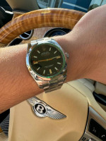 ROLEX Milgauss 116400GV Black dial Green crystal Box and Papers stainl