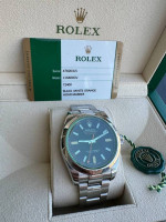 ROLEX Milgauss 116400GV Black dial Green crystal Box and Papers stainl