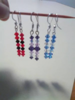 3 pair Swarovski dangle earrings