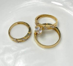 wedding rings two women's one men's brand new gold