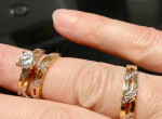 wedding rings two women's one men's brand new gold