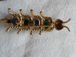 Centipede Brooch Winard Gold Filled