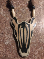 Large zebra necklace! Excellent shape!