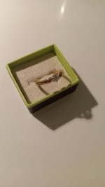 14K GOLD RING SIZE 9 WITH DIAMOND