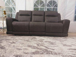 Gilman Creek Lauretta Leather Power Reclining Sofa, Dark Grey. availab