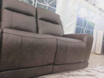 Gilman Creek Lauretta Leather Power Reclining Sofa, Dark Grey. availab