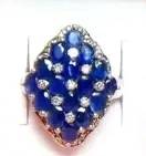 Beautiful Blue Sapphires And Diamonds Ring