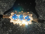 VERY UNIQUE GENUINE "NATURAL" SAPPHIRES WITH DIAMONDS RING 14K GOLD